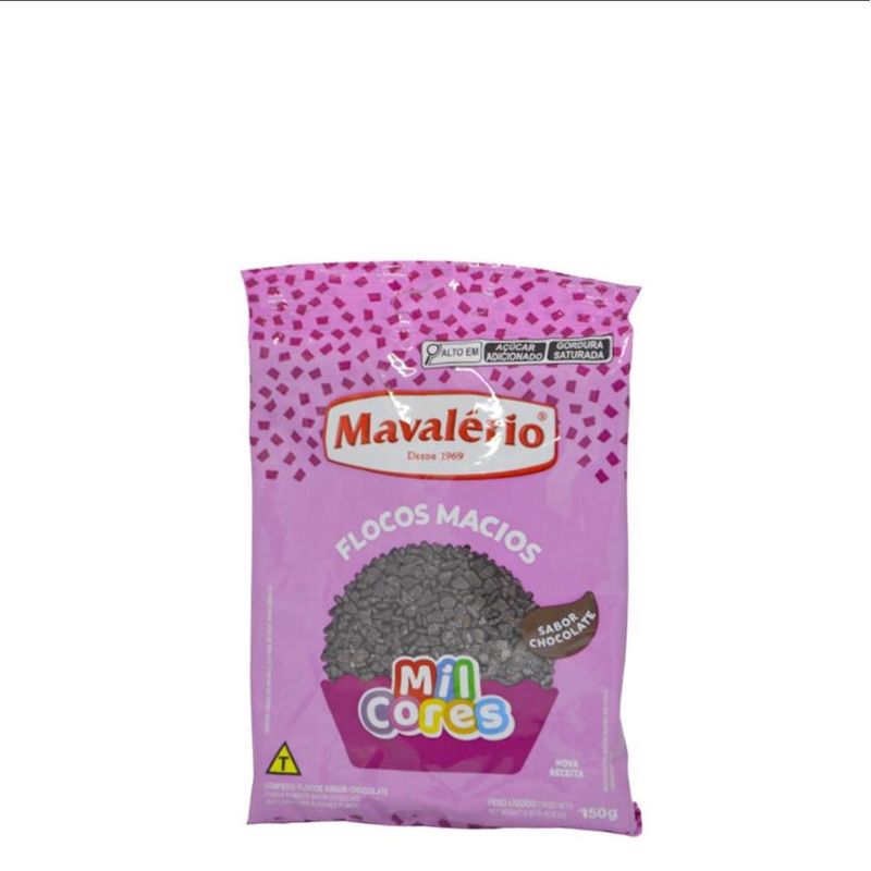 Confeito-Flocos-Macios-Sabor-Chocolate-Mil-Cores-Mavalerio--150-gramas-