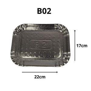 Bandeja de Papel Retangular B2 Prata 17x22x0,3cm Ultrafest (01 unidade)