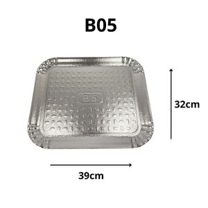 Bandeja de Papel Retangular B5 Prata 32x39x0,3cm Ultrafest (01 unidade)