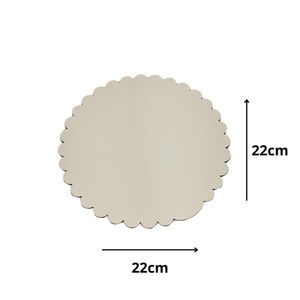 Cakeboard de MDF Redondo Branco Ondulado 22cm Ref.: CB30-003 Litoarte (01 Unidade)