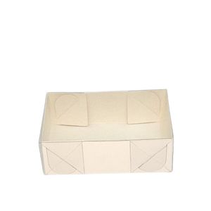 Caixa de Papel Kraft Branca com Tampa Transparente para 6 Doces Básica Ref. C4649 Ideia (01 unidade)