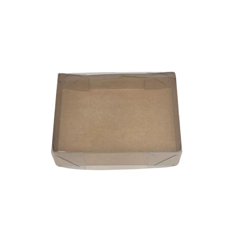 Caixa-Kraft-Marrom-com-Tampa-Transparente-para-12-Doces-Ref.-4663-Ideia--01-unidade-.