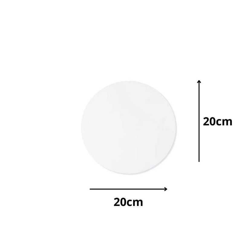 Cakeboard Redondo Branco 20cm Ref.: 3401003 Royal Brazil (01 Unidade)