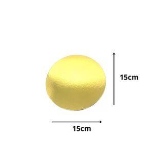 Cakeboard de MDF Redondo Ouro 15cm Ref.: 3701003 Royal Brazil (01 Unidade)
