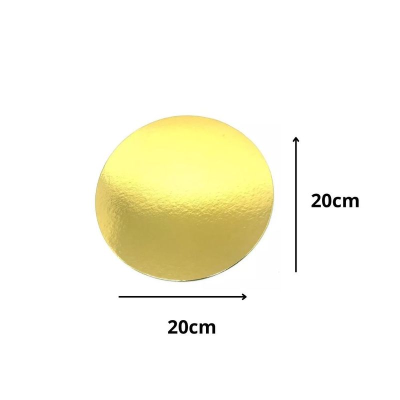 Cakeboard Redondo Ouro 20cm Ref.: 3701005 Royal Brazil (01 Unidade)