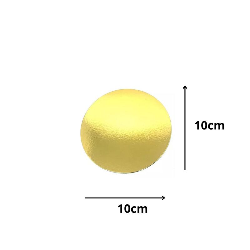 Cakeboard Redondo Ouro 10cm Ref.: 3701001 Royal Brazil (01 Unidade)