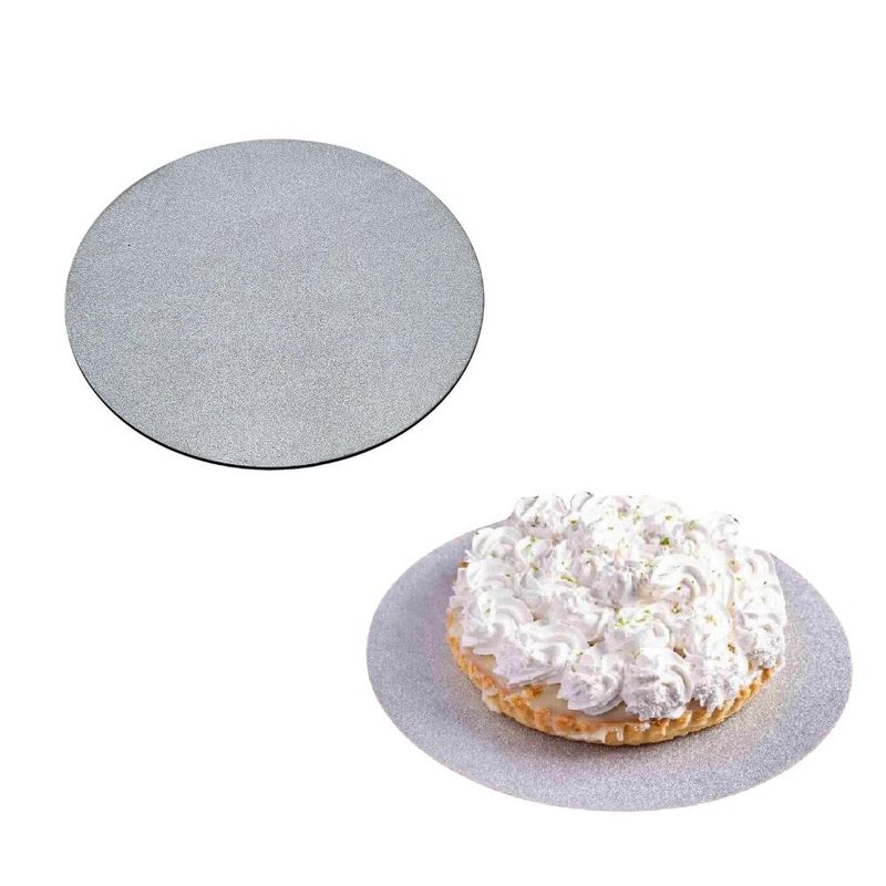 Cakeboard Redondo Glitter Prata 26cm Ref.: 3802011 Royal Brazil (01 Unidade)