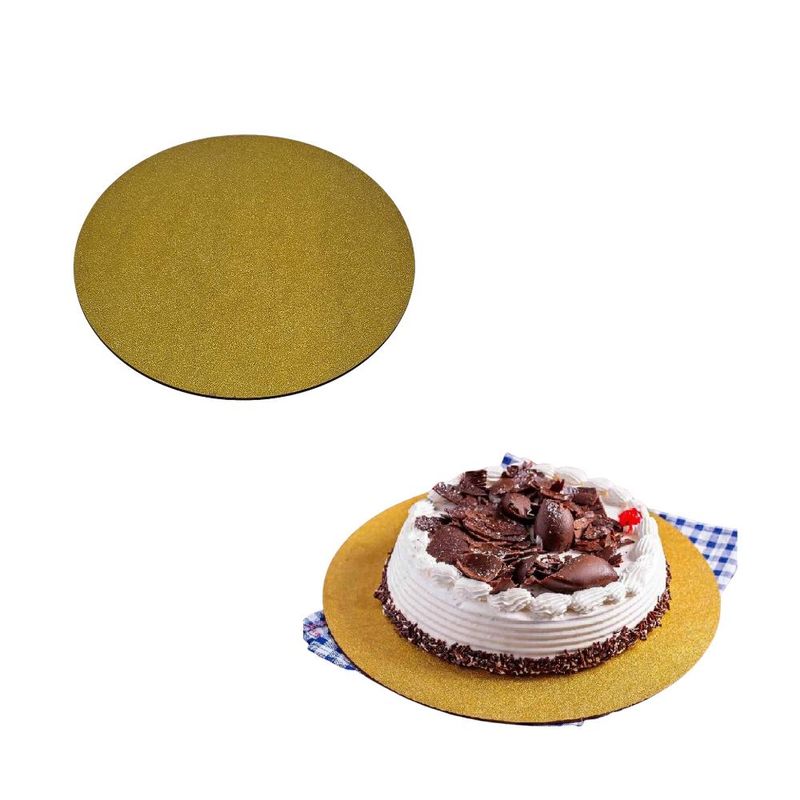 Cakeboard Redondo Glitter Ouro 22cm Ref.: 3801007 Royal Brazil (01 Unidade)
