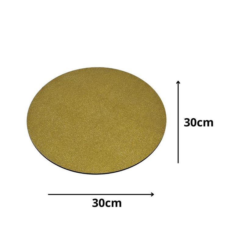 Cakeboard Redondo Glitter Ouro 30cm Ref.: 3801013 Royal Brazil (01 Unidade)