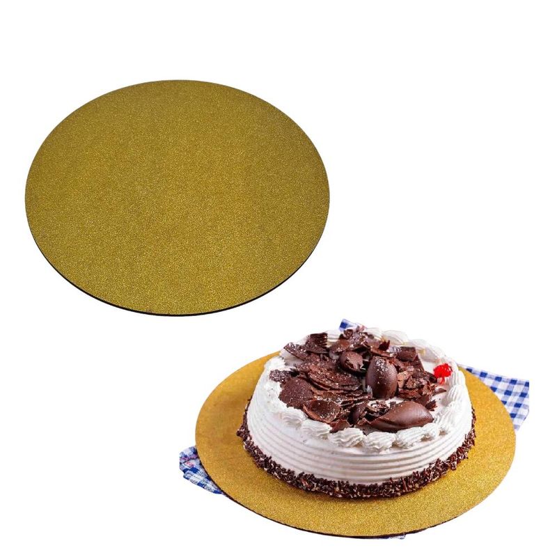 Cakeboard Redondo Glitter Ouro 30cm Ref.: 3801013 Royal Brazil (01 Unidade)
