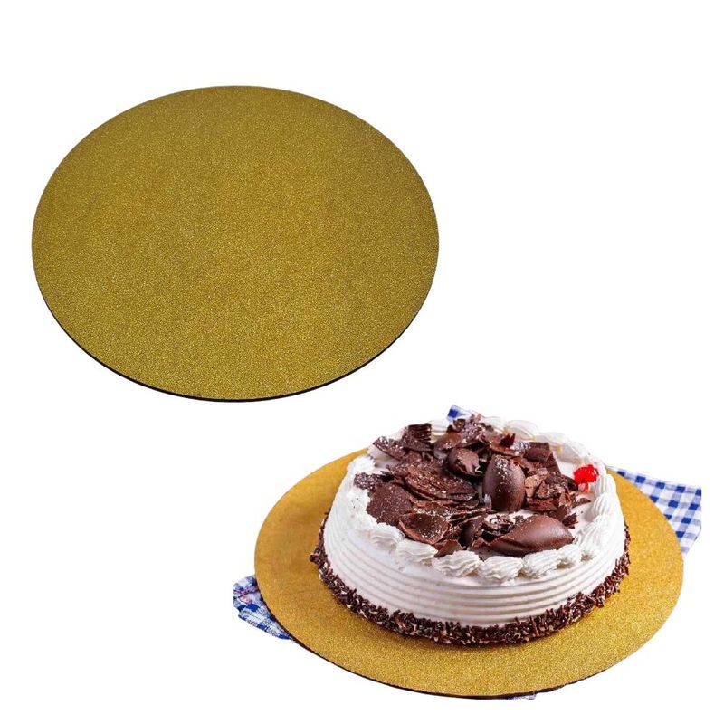 Cakeboard Redondo Glitter Ouro 35cm Ref.: 3801015 Royal Brazil (01 Unidade)