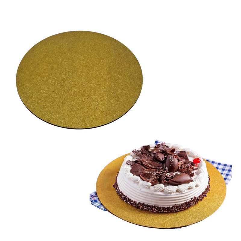 Cakeboard Redondo Glitter Ouro 25cm Ref.: 3801010 Royal Brazil (01 Unidade)