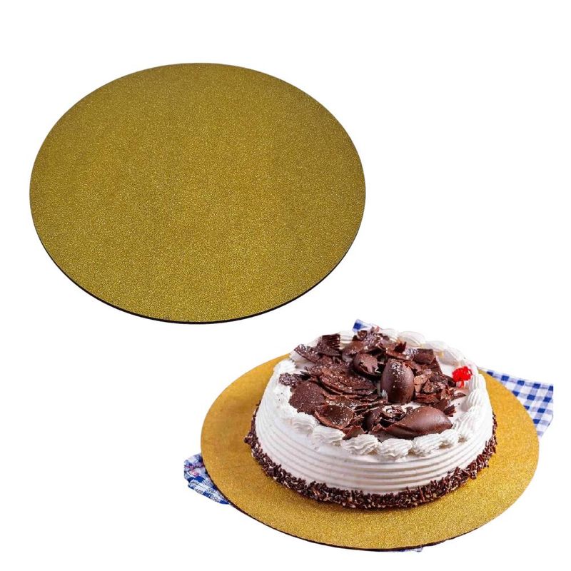 Cakeboard Redondo Glitter Ouro 38cm Ref.: 3801017 Royal Brazil (01 Unidade)