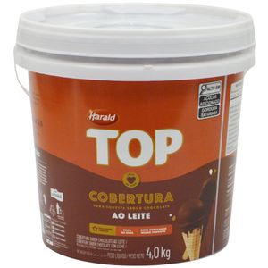 Cobertura Líquida P/ Sorvete Sabor Chocolate ao Leite Balde Top Harald (4kg)