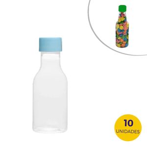 Garrafinha 50ml Com Tampa Azul Bebê Mirandinha Miniaturas (10 unidades)