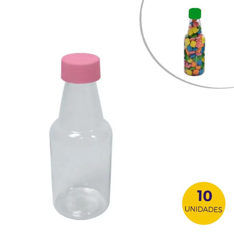 Garrafinha-50ml-Com-Tampa-Rosa-Bebe-Mirandinha-Miniaturas--10-unidades-