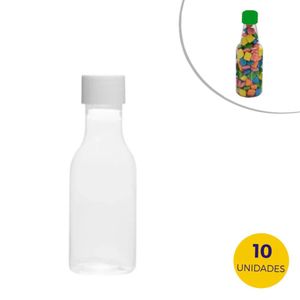 Garrafinha 50ml Com Tampa Branca Mirandinha Miniaturas (10 unidades)