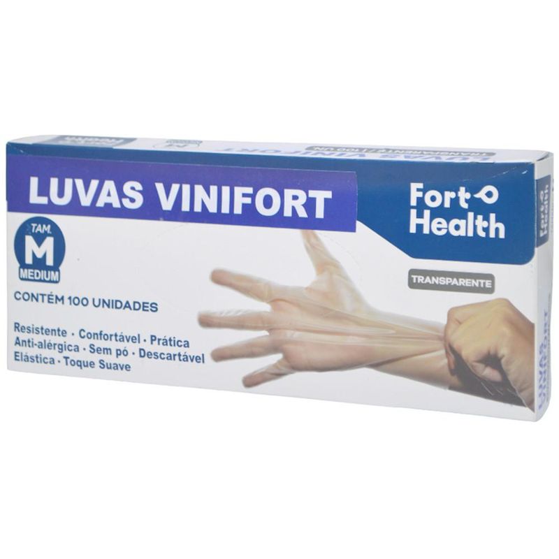 Luvas-de-Seguranca-Vinifort-Transparente-Tamanho-M-Sem-Po-Fort-Healt-Fort-Flex--100-unidades-