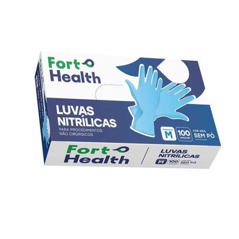 Luvas-de-Seguranca-Nitrilica-Tamanho-M-Cor-Azul-Fort-Health-Fort-Flex--100-unidades-