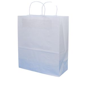 Sacola de Kraft Branco 30,5X11,5X38cm LC (10 unidades)