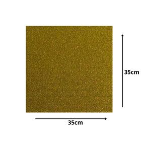 Cakeboard de MDF Quadrado C/ Glitter Ouro 35x35cm Ref.: 3801023 Royal Brazil (01 Unidade)
