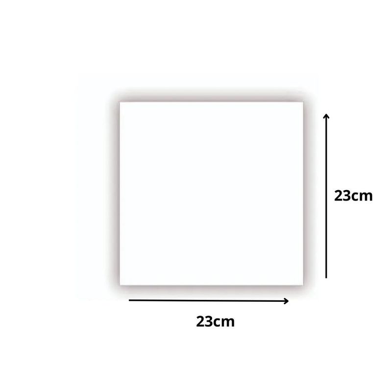 Cakeboard de MDF Quadrado Branco 23x23cm Ref.: 3402004 Royal Brazil (01 Unidade)