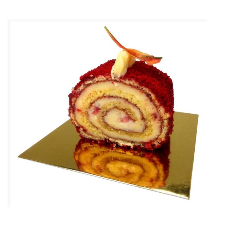 Cakeboard de MDF Quadrado Metal Ouro 25x25cm Ref.: 3701021 Royal Brazil (01 Unidade)