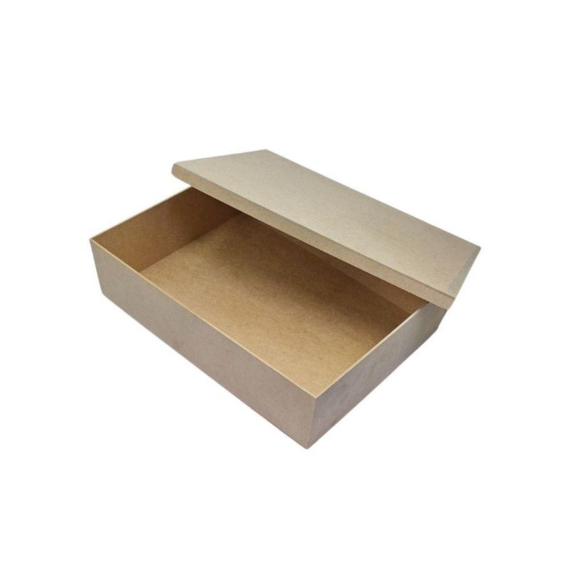 Caixa de MDF Tampa Solta Retangular 30x40x10cm Ref.: LJ16 LJ Artesanatos (01 Unidade)