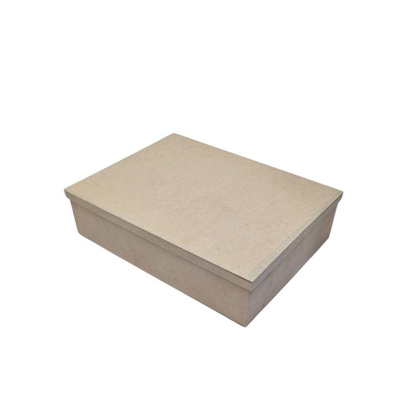 Caixa de MDF Tampa Solta Retangular 30x40x10cm Ref.: LJ16 LJ Artesanatos (01 Unidade)