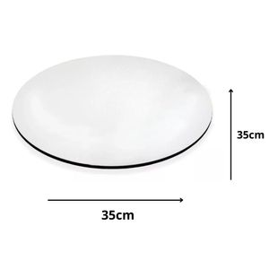 Cakeboard de MDF Tabuleiro Redondo Branco 35cm Ref.: CB3P-008 Litoarte (01 Unidade)