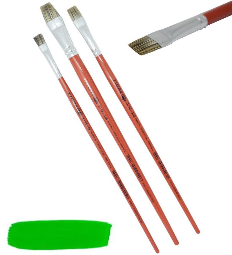 Pincel Artístico Chato Ponta Marta Tropical Ref. 141 Tigre (01 unidade)-Nº-0