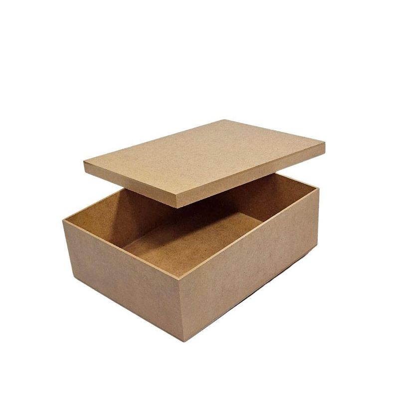 Caixa de MDF Quadrada com Tampa Solta 25x20x8,5cm Ref.: LJ175 LJ Artesanatos (01 Unidade)