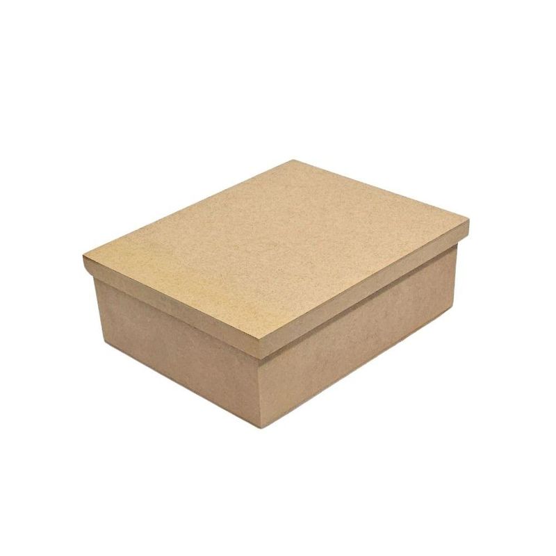 Caixa de MDF Quadrada com Tampa Solta 25x20x8,5cm Ref.: LJ175 LJ Artesanatos (01 Unidade)
