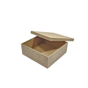 Caixa de MDF Quadrada com Tampa Solta 20x20x7,5cm Ref.: LJ174 LJ Artesanatos (01 Unidade)