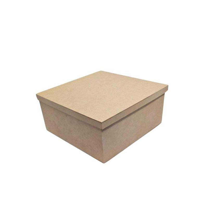 Caixa de MDF Tampa Solta Quadrada 25x25x11,5cm Ref.: LJ176 LJ Artesanatos (01 Unidade)