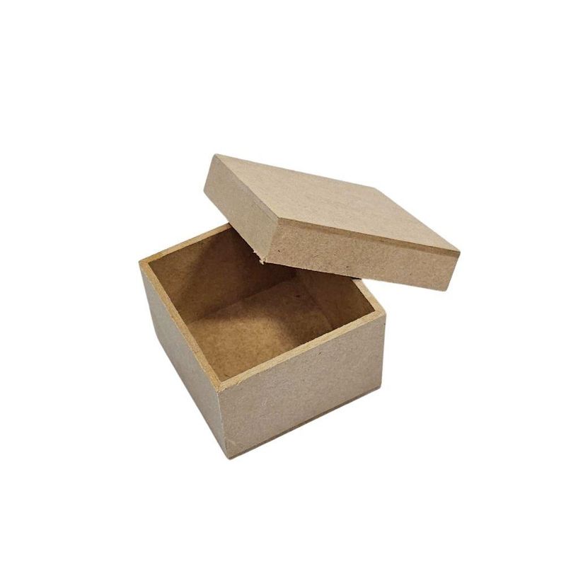 Caixa de MDF Tampa Solta Quadrada 7x7x5cm Ref.: LJ76 LJ Artesanatos (01 Unidade)