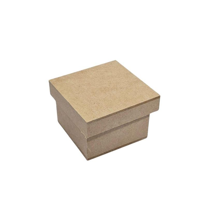 Caixa de MDF Tampa Solta Quadrada 7x7x5cm Ref.: LJ76 LJ Artesanatos (01 Unidade)