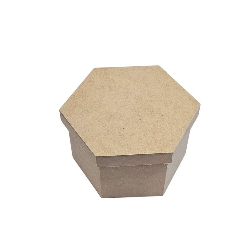 Caixa de MDF Sextavada com Tampa Solta 15x13x8cm Ref.: LJ302 LJ Artesanatos (01 Unidade)
