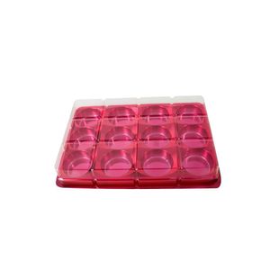 Caixa Retangular de Plástico P/ Trufas e Bombons P/ 12 Doces Vermelho Ref. 14272 BWB (01 unidade)