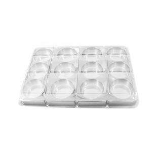 Caixa de Plástico Retangular Cristal P/ Trufas e Bombons P/ 12 Doces Ref. 14275 BWB (01 unidade)