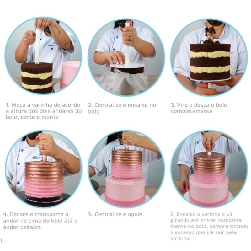 Guindaste de Poliestireno para Bolo de Andar 21cm Solrac (01 Unidade)