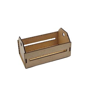 Caixote de MDF Retangular 20x11x10cm Ref.: LJ286 LJ Artesanatos (01 Unidade)