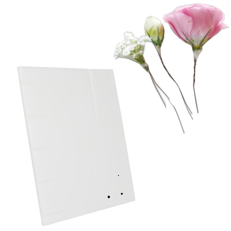 Placa de Polietileno Branca para Aramar Flores Ref. 952P 24x20x8mm São José (01 unidade)