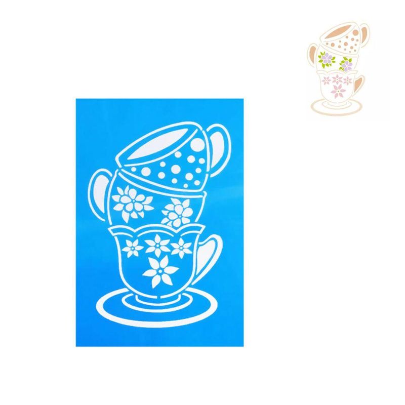Stencil Simples de Acetato para Pintura 210x150mm RF1135 Chá Acrilex (01 unidade)