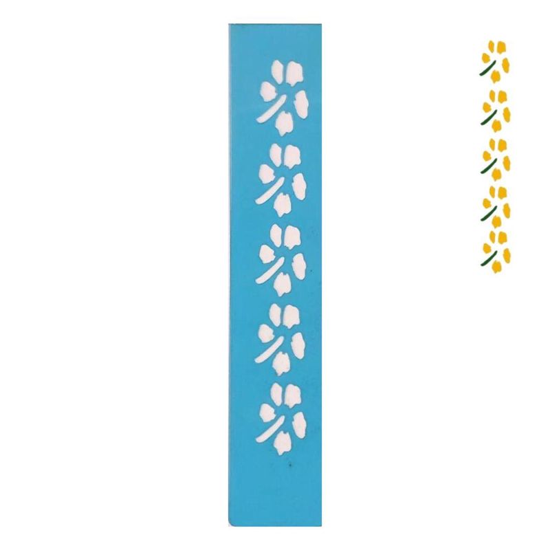 Stencil-Simples-de-Acetato-para-Pintura-160x30mm-RF1229-Flores-Acrilex--01-unidade-