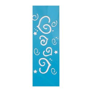 Stencil Simples de Acetato para Pintura 160x50mm RF1266 Corações Natal Acrilex (01 unidade)