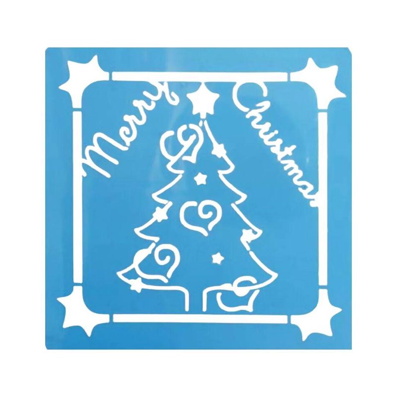 Stencil Simples de Acetato para Pintura 130x130mm RF1228 Arvore de Natal Acrilex (01 unidade)