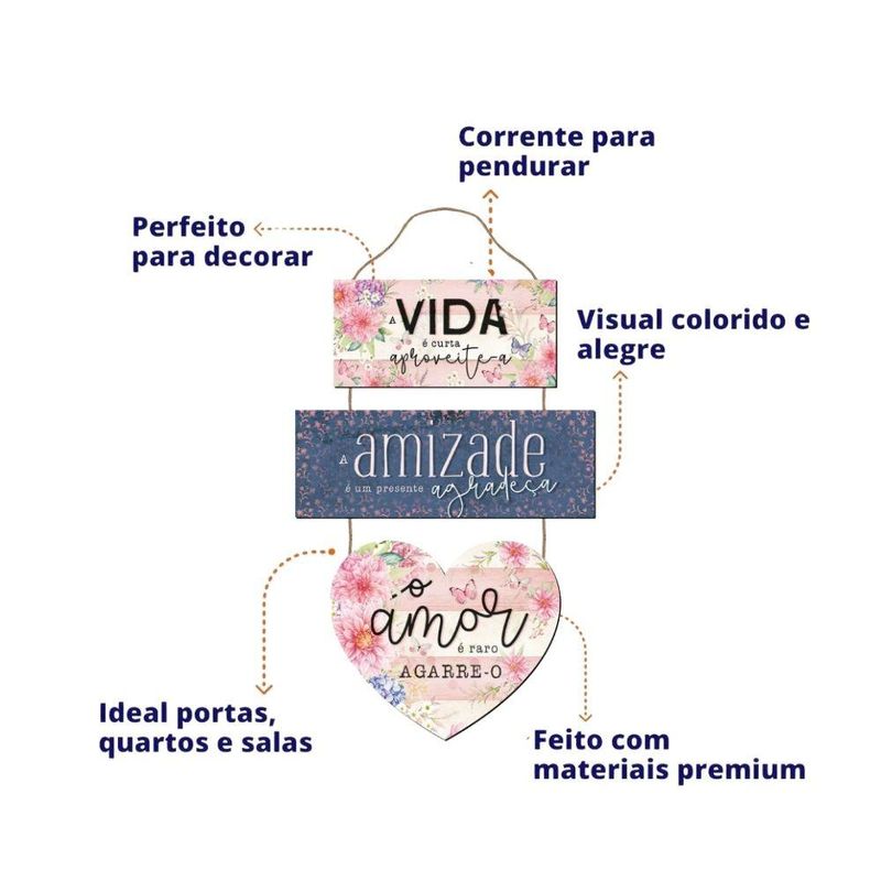 Placa-de-MDF-com-A-Vida-e-Curta-Ref.--DHPM6-100-Litoarte--01-unidade-