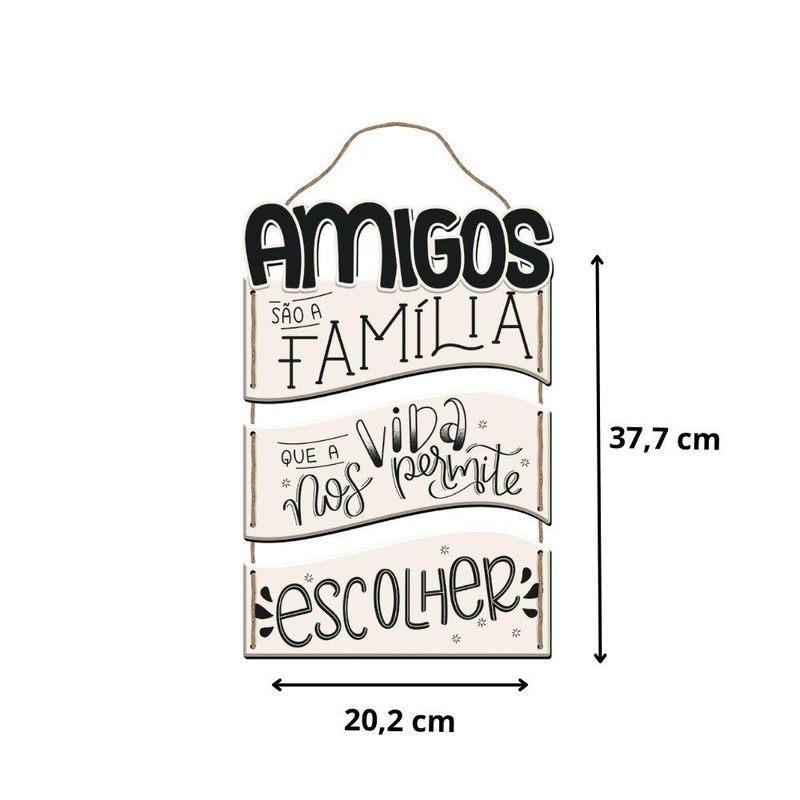 Placa-de-MDF-com-Amigos-Sao-a-Familia-Ref.--DHPM6-096-Litoarte--01-unidade-