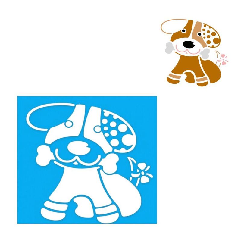 Stencil-Simples-de-Acetato-para-Pintura-100x100mm-RF1230-Cachorro-Acrilex--01-unidade-